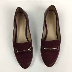 Aldo Flat Suede Mix Bar Loafer